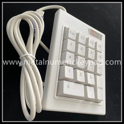 White Bank Counter 1.5m Plastic Numeric Keypad Computer Numeric Keys